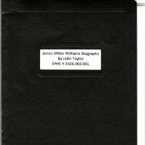 Booklet Biography, James Miller Williams